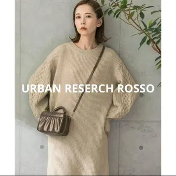 편직 소매 케이블 니트 원피스 어반 리서치 로쏘