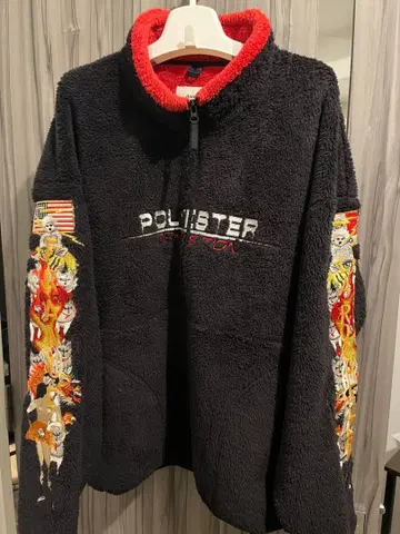 doubletPOLYESTER FLEECE HALF ZIPPULLOVER