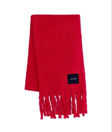질 스튜어트 빨간색 폴리에스테르 울 재기 머플러
