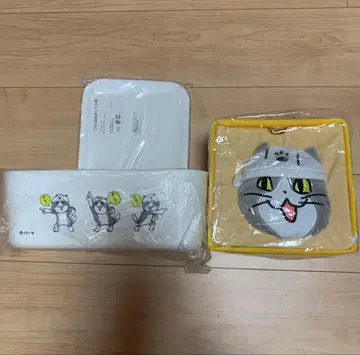 일하는 고양이 소품함 수납 박스