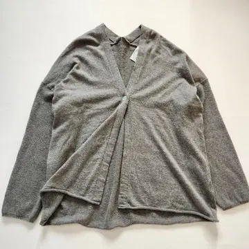 마린프랑세즈 긴팔 가디건 울코튼 그레이 겉옷 중간 두께