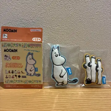 무민 니로니로  핑 아플리케 배지 2개 세트