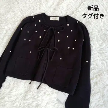 [ 새상품, 택 포함 ] SLOBE IENA 펄 니트 블루종