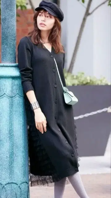 [ 미사용 새상품 ] Chesty 튤 도킹 롱 니트 원피스