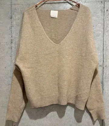 TODAYFUL 베이지 V넥 오버 니트