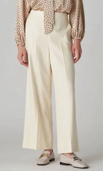 Ballsey 볼지 화이트 울 와이드 팬츠