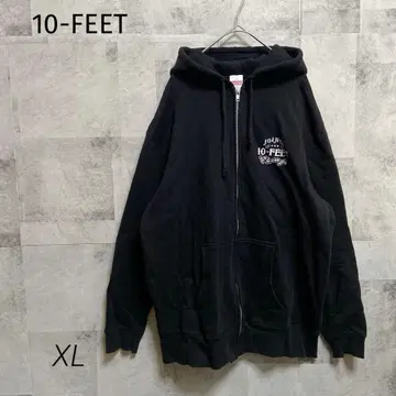 10-FEET [ XL ] 집업 후드티 블랙 2017-2018 밴딩
