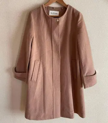 레이빔즈 카멜색 코트 후드 부착 사이즈 1