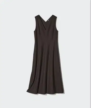 브러쉬드 저지 원피스/긴 길이 DARK BROWN, XXL