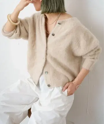 [ 새상품급 ] 오메가시 퍼 캐시미어 2way 가디건