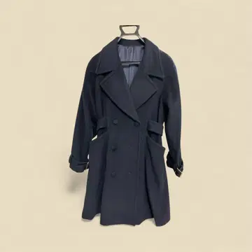 Private Label 다크 블루 피 코트