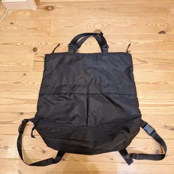 유니클로 블랙 나일론 백팩 토트 하이브리드