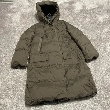 유니클로 플러스J 질 샌더 다운 코트 M 다크 브라운