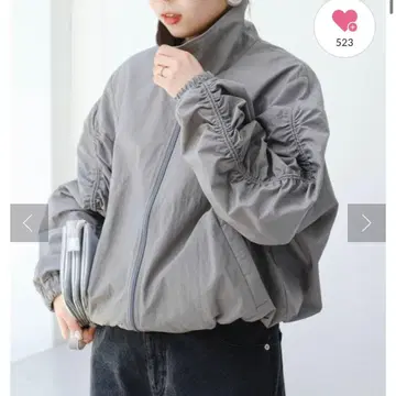 CIAOPANIC TYPY 소매 개더 나일론 블루종 M