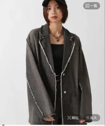 스트라이프 데님 자켓