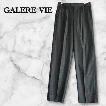 GALERIE VIE 울 스트레치 턱 스트레이트 팬츠 일본제