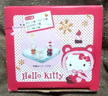 [ 초레어!! ] 헬로키티 산타 코스튬 유리제 피규어 미사용