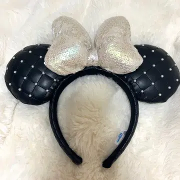 디즈니 머리띠 블랙 화이트 스팽글