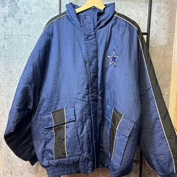 90s NFL XL 나일론 패딩 자켓 스타 엠블럼 포함