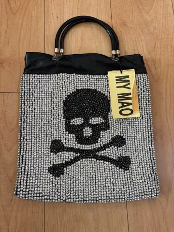 신춘 세일 MY MAO 핸드백 해골 큐빅 블랙