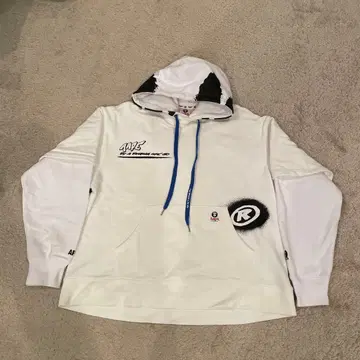 Aape 후드 부착 후드티 S 사이즈 화이트