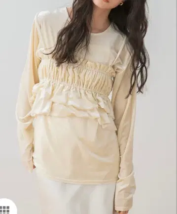 센스 오브 플레이스 프릴 베스트 세트 벨로아 탑