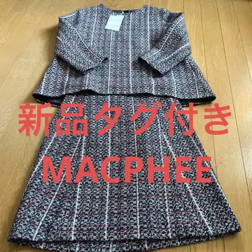 택 포함 새상품 MACPHEE 트위드 겉옷과 스커트 셋업 38 사이즈