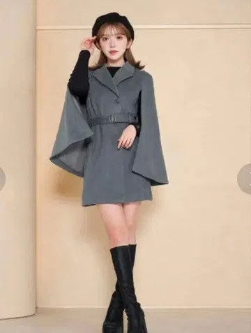 Darich 부클레 케이프 원피스 자켓