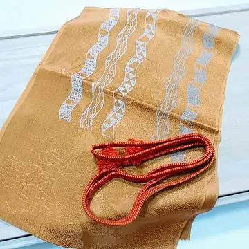 12 허리띠 오비 장식 천 세트 황토색