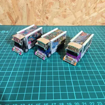 아트 트럭 디자인 미니카 3대 세트 데코토라 풀백카