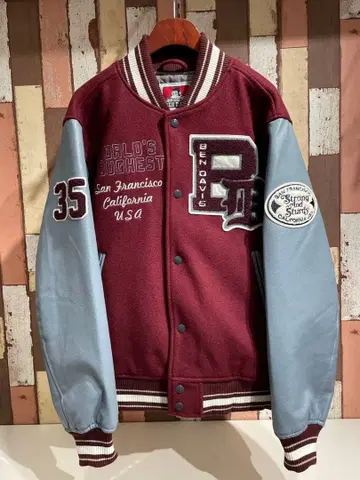 [ BEN DAVIS ] T-25780010 바시티 자켓 와인 M