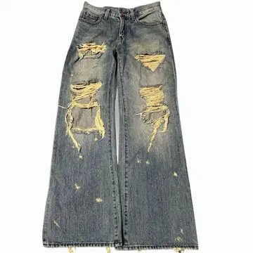 SLY JEANS 데미지 데님 팬츠 XS