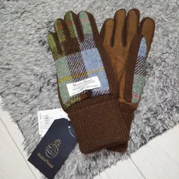 [ 해리스 트위드 ] 장갑 브라운 체크 무늬 스마트폰 터치 가능