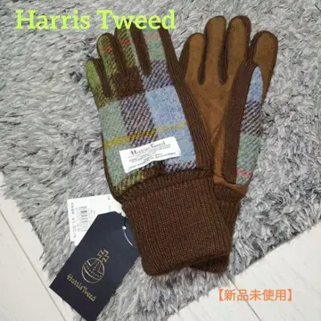 [ 해리스 트위드 ] 장갑 브라운 체크 무늬 스마트폰 터치 가능