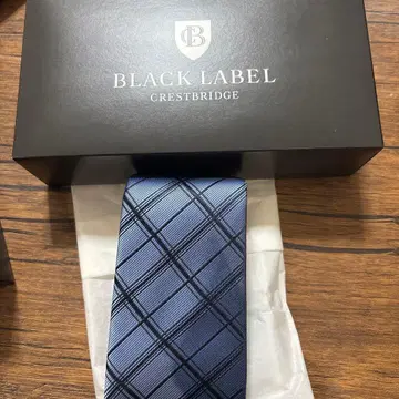 BLACK LABEL CRESTBRIDGE 넥타이 블루 계열 체크 무늬