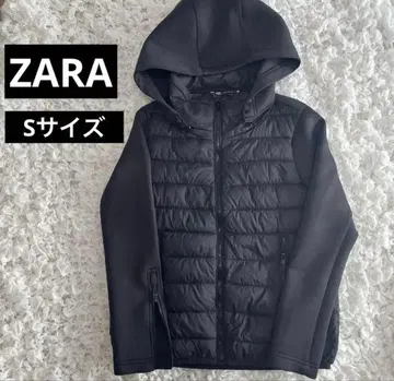 ZARA 후드 부착 블랙 다운 자켓 S 사이즈