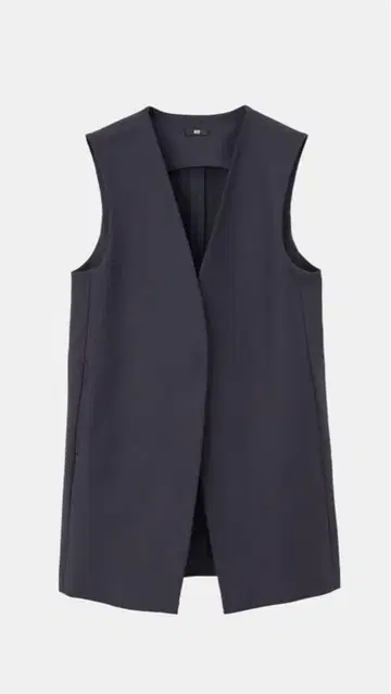 PLST 플라스테 코튼 블렌드 노카라 미들 베스트 네이비 M 사이즈