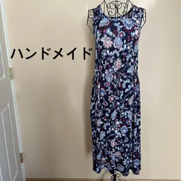 [ 핸드메이드 ] 여성용/슬리브리스/원피스/올 패턴/꽃무늬/화려한