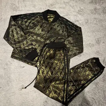 새상품 adidas originals 블랙 x 금 셋업 s.xs