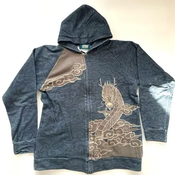 매쉬매니아 드래곤 자수 후드 부착 후드티 S