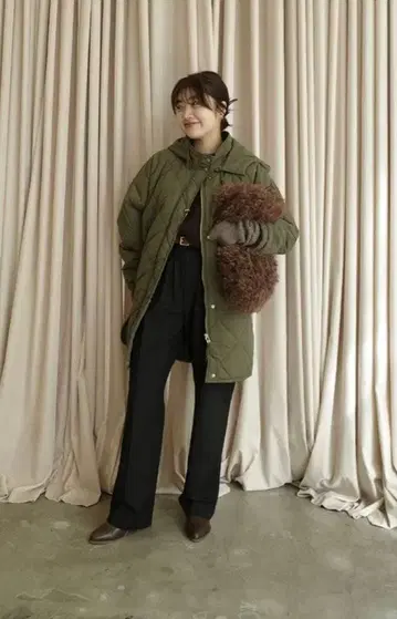 SLOBE IENA 발수 패디드 후디 판초 새상품급