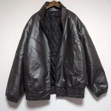 SITRY/시트리 합성 피혁 자켓 차콜 L 사이즈