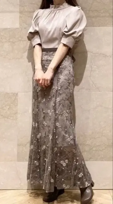 SNIDEL 3 piece 조젯 레이스 원피스