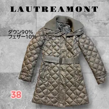 LAUTREAMONT 다운 롱 코트 벨트 포함 카키 38 다운 90%