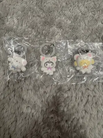 산리오 캐릭터즈 Sanrio 메지루시 액세서리 복슬복슬 스노우 3종