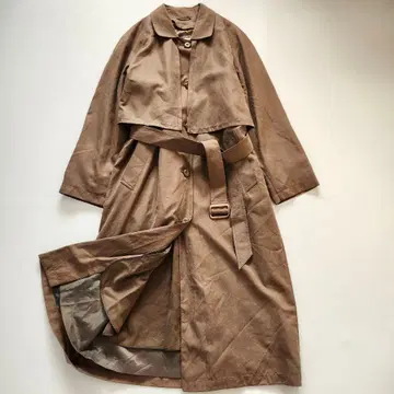 [ 미사용 ] 런던포그 트렌치코트 라이너 포함 페이크스웨이드 브라운