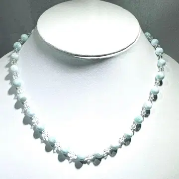 천연 라리마 스와로스키 비즈 목걸이 NO25-2487