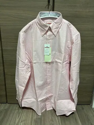 M'CREGOR 핑크 버튼 다운 긴팔 셔츠 L 사이즈