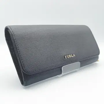 [ FURLA (훌라) ] 장지갑 블랙 사피아노 가죽 L자 지퍼