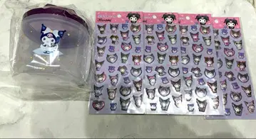 해피 복권 산리오 D상 캐니스터 쿠로미 씰 4장 세트